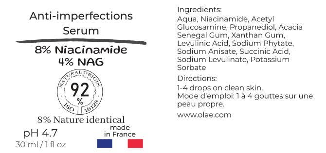 Sérum pour le visage à la niacinamide 8 % + 4 % N à l'acétyl glucosamine - HISHERS SHOWROOM